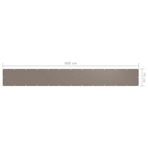 Parawan balkonowy, kolor taupe, 75x600 cm, tkanina Oxford