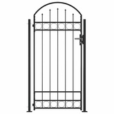 Furtka ogrodzeniowa z górnym łukiem i 2 słupkami, 105 x 204 cm