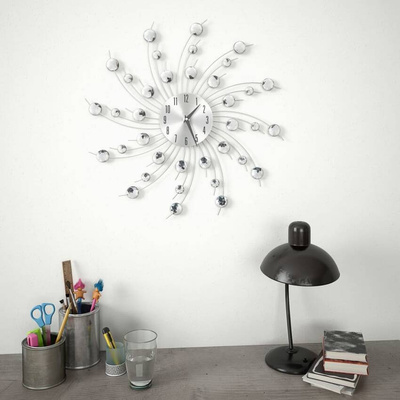 vidaXL Zegar ścienny z mechanizmem kwarcowym, nowoczesny design, 50 cm