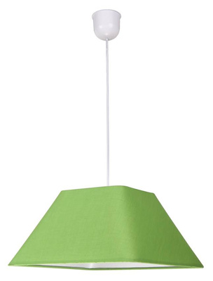 Lampa wisząca Robin z abażurem zielona pojedyncza do sypialni E27