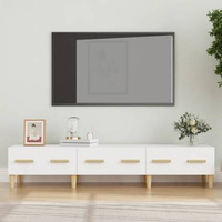 vidaXL Szafka pod TV, biała, 150x34,5x30 cm, materiał drewnopochodny