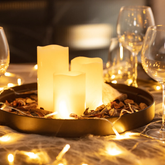 Zestaw 3 Świec LED na Baterie Wosk Naturalny Abruzzo Aurora