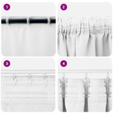 Firany blackout z kółkami 2 pcs Czysta Biała 245 x 140 cm
