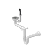 Odpływ zatyczkowy 3 1/2" z syfonem 1-komorowy Power Color silver stone (GRANIT-pionowy), save space