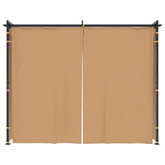 Altana ogrodowa z zasłonami, 3 x 3 m, antracytowa, stal