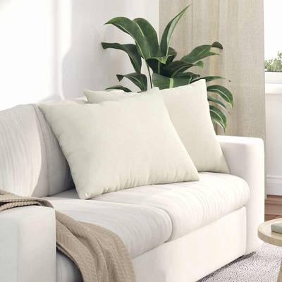 Poduszki na sofę 2 pcs Kremowy 70 x 50 cm Tkanina sztruksowa