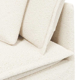 Modułowy Narożnik Sofa z Poduszkami Kremowy 100 cm