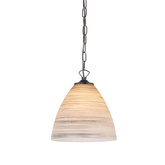 scordia lampa wisząca chromowa klosz biały+srebrny