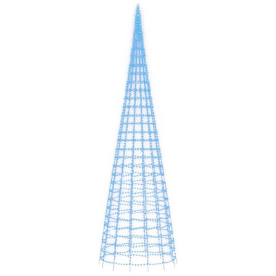 vidaXL Choinka z lampek, na maszt, 3000 niebieskich LED, 800 cm
