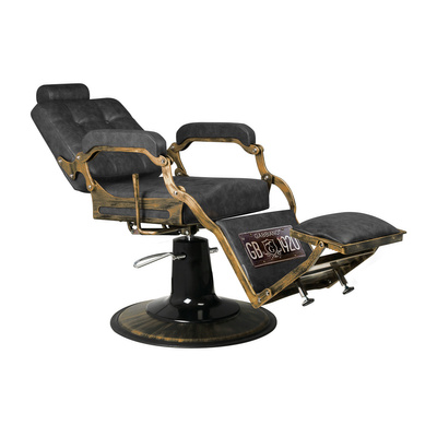 Gabbiano fotel barberski Boss HD Old Leather czarny 131780