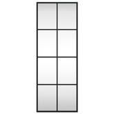 vidaXL Lustro ścienne, czarne, 30x80 cm, prostokątne, żelazo
