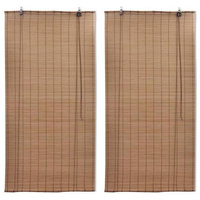 vidaXL Bambusowe rolety, 2 szt., 120 x 220 cm, brązowe