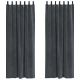 Zasłony zaciemniające 2 pcs Jasnoszary 140 x 260 cm Aksamit