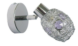 Lampa ścienna Candellux 91-56187 Golden kinkiet 1X40W G9 fioletowy chrom