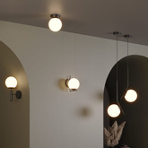 Kinkiet Czarny Kula Mleczna Abruzzo Riccardo E14