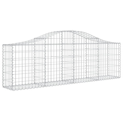 Kosze gabionowe, 11 szt, 200x30x60/80 cm, galwanizowane żelazo