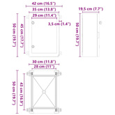 Szafka sterownicza Szary 42 x 19,5 x 50 cm Plastik ABS