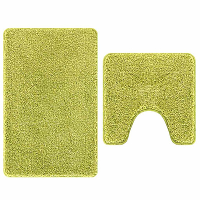 Zestaw mat łazienkowych antypoślizgowych 2 pcs Zielony PP