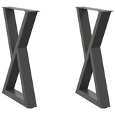 Nogi do stołu jadalnego 2 szt. Antracyt 60x(72-73,3) cm Stal