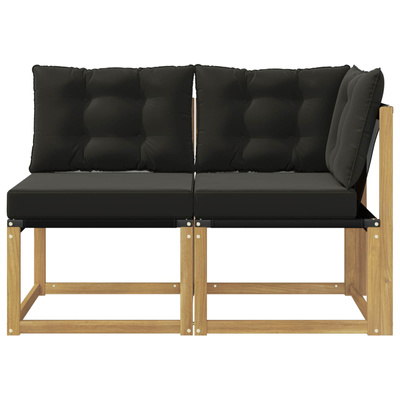 2 szt. Modułowa sofa na zewnątrz Biały
