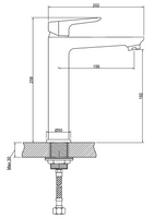Bateria umywalkowa Dokos chrom Invena w kolorze Invena
