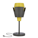 Lampka nocna Falun czarno-żółta metalowa nowoczesna E27