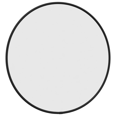 vidaXL Lustro ścienne, czarne, Ø 40 cm, okrągłe