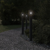 Lampa ogrodowa słupek z gniazdkiem, czarna, 110 cm, stal