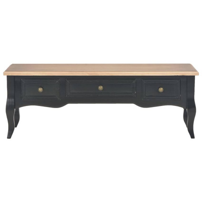 vidaXL Szafka pod TV, czarna, 100 x 35 x 35 cm, drewniana