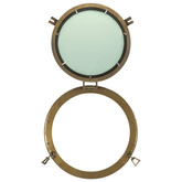 vidaXL Lustro wiszące w kształcie bulaja, Ø50 cm, aluminium i szkło