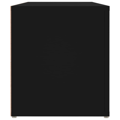 vidaXL Szafka pod TV, czarna, 100x31,5x35 cm, materiał drewnopochodny
