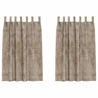 Zasłony z weluru 2 pcs szampański 175 x 140 cm Aksamit