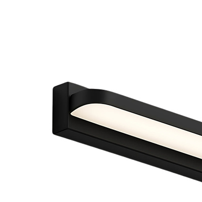 Kinkiet nad lustro srebrny Abigali Mirror 4000K  60cm czarny