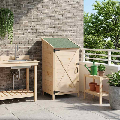 Shed ogrodowy naturalny 59,5 x 56 x 113,5 cm Drewno Świerkowe