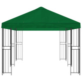 Altana z bokami 6 x 3 m zielony Poliester i Stal 190