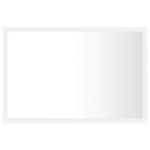 Lustro łazienkowe z LED, białe, 60x8,5x37 cm, akryl