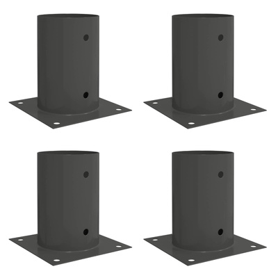 Okrągły kotwicy gruntowej 4 pcs antracytowy 15 x 15 x 15 cm