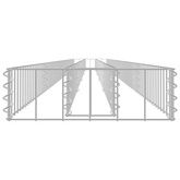 Podwyższona donica gabionowa, galwanizowana stal, 450x30x10 cm