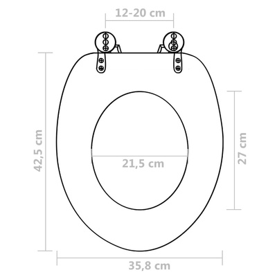 Deska klozetowa, prosty design, MDF, brązowa