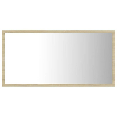 vidaXL Lustro łazienkowe LED, kolor dąb sonoma, 80x8,5x37 cm, akryl