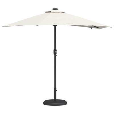 Parasolka ogrodowa piaskowy 294 x 150 x 223 cm Poliester i Stal