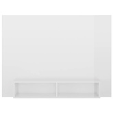 vidaXL Wisząca szafka pod TV, biała, wysoki połysk, 120x23,5x90 cm