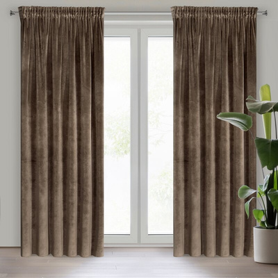 Zasłona Villa brązowa 140x270