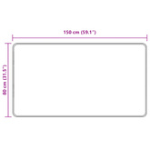 Chodnik dywanowy MARSA Szary 80 x 150 cm Poliester i PVC