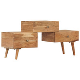 vidaXL Szafka pod TV, 108x30x49 cm, lite drewno akacjowe