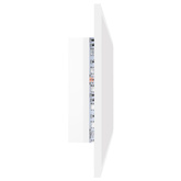 vidaXL Lustro łazienkowe LED, wysoki połysk, białe, 90x8,5x37cm, akryl