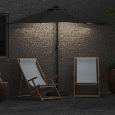 Parasolka ogrodowa Antracyt 294 x 150 x 224 cm Poliester i Stal