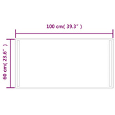 vidaXL Lustro łazienkowe z LED, 100x60 cm model standard