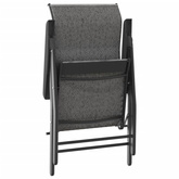 vidaXL Składane krzesła ogrodowe, 8 szt., szare, polirattan