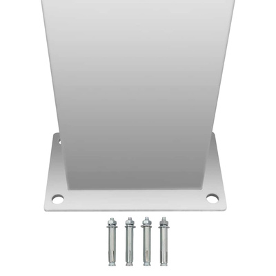 Prysznic ogrodowy ze stali nierdzewnej, kwadratowy